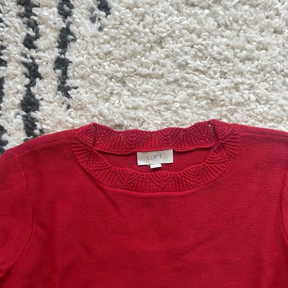 NWOT LOFT Red Sweater (size M) - Picture 5 of 6